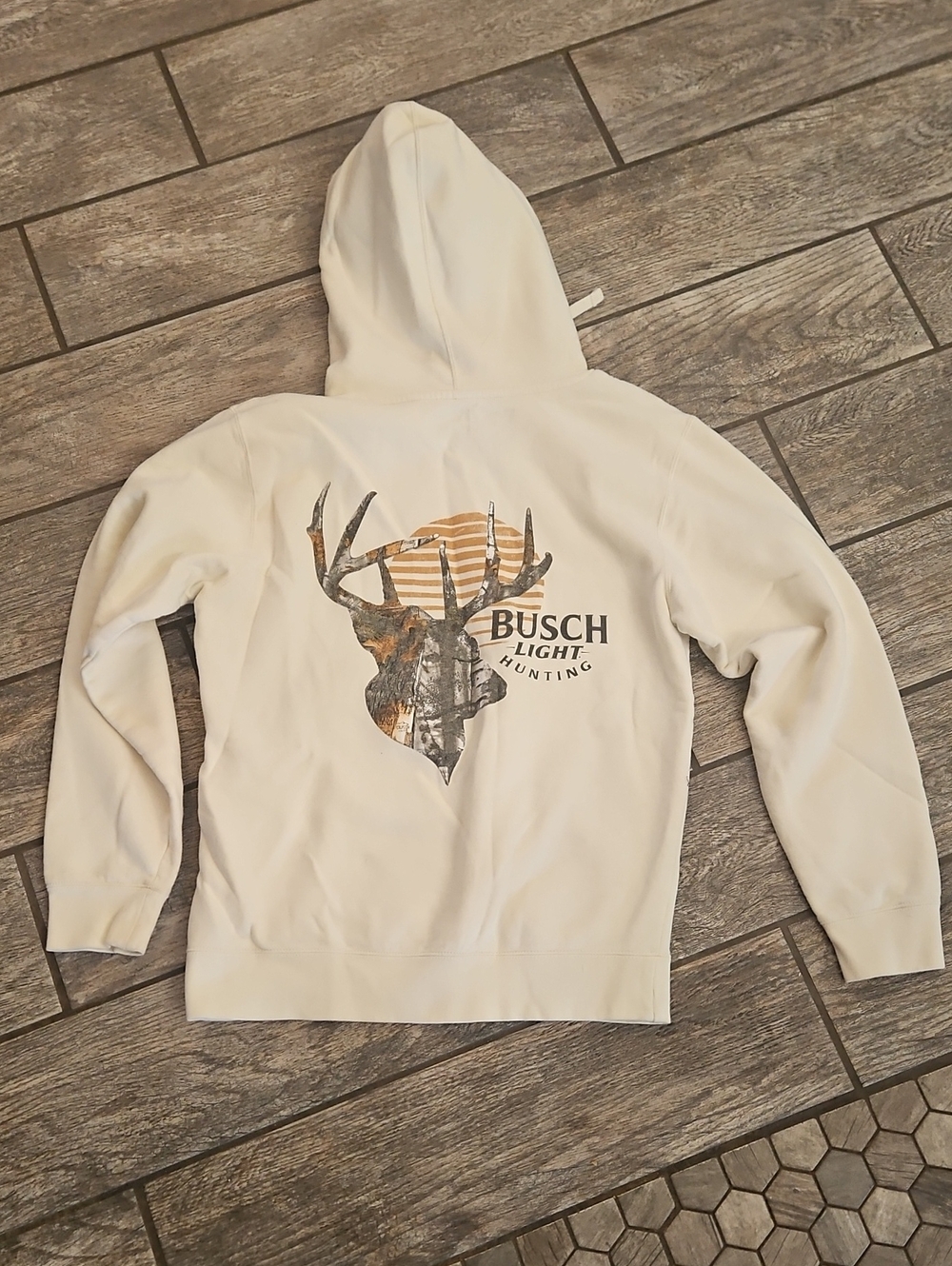 Busch Light Hunting Graphic Hoodie Size Small